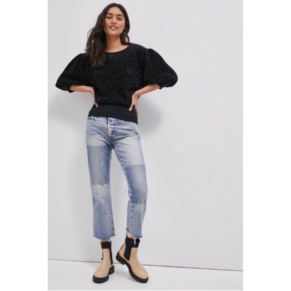 NWT ANTHROPOLOGIE PAMELA TINSEL SHIMMER SWEATER - Picture 4 of 10